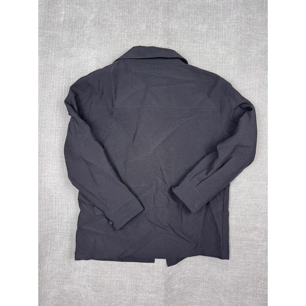 FUBU Windbreaker Jacket Mens S Black Button Front Lined Hip Hop Streetwear - Picture 4 of 4